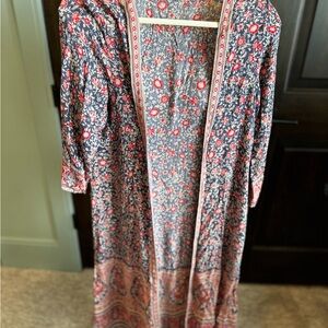 Spell Women's Floral Duster - Red and Blue